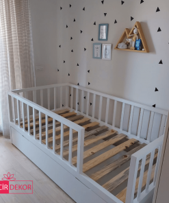 MY161 - Yavru Yataklı Çatısız Montessori Çocuk Yatağı (2)