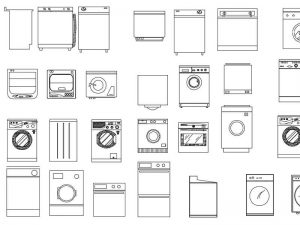 bulaşık makinesi dwg çamaşır makinesi dwg