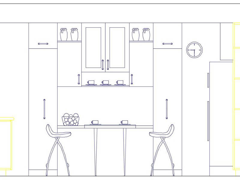 Как нарисовать кухню в автокаде