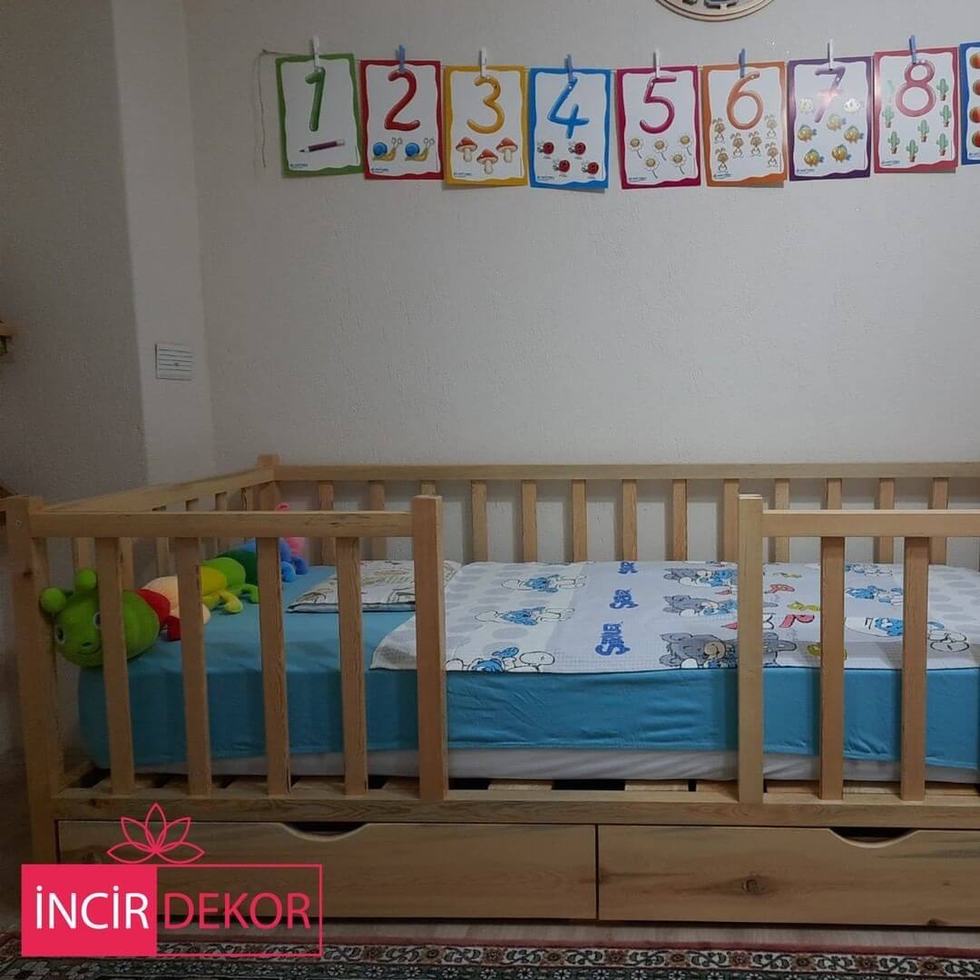 Çatısız Montessori Bebek Yatağı